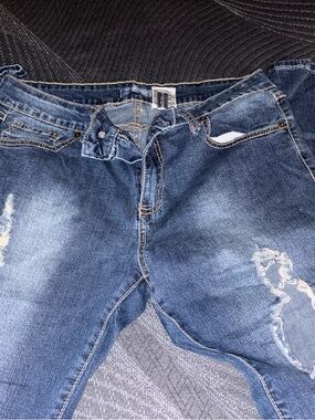 Women’s Skinny Distressed Blue Jeans